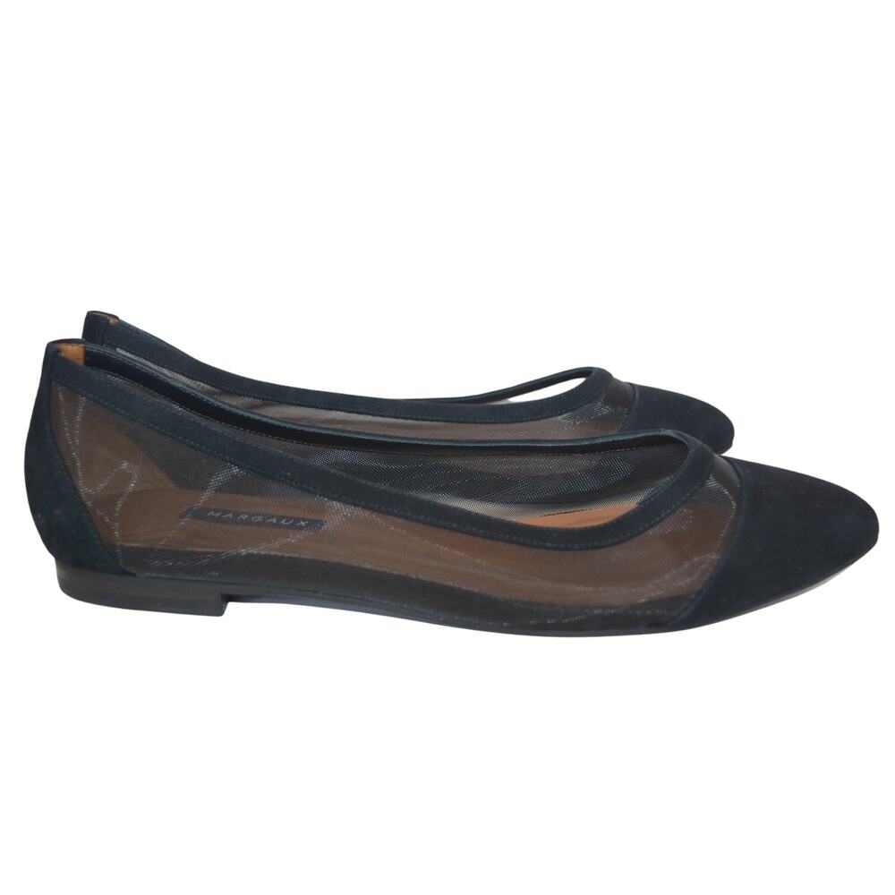Margaux Black Mesh Flats